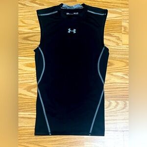 Under Armour Black Sleeveless Compression Shirt Men’s Small